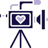 Camera Two Color Glyph icon vector