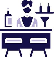 Bar Two Color Glyph icon vector