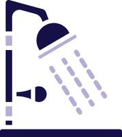 Shower Two Color Glyph icon vector