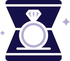 Ring Two Color Glyph icon vector