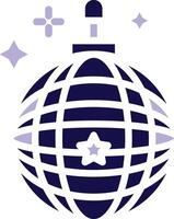Disco Ball Two Color Glyph icon vector
