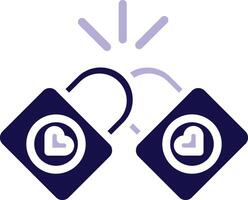 Lock Two Color Glyph icon vector