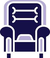 Armchair Two Color Glyph icon vector