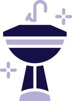 Sink Two Color Glyph icon vector