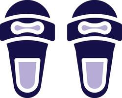 Slippers Two Color Glyph icon vector