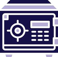 Safebox Two Color Glyph icon vector