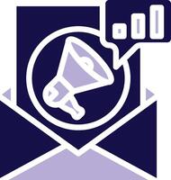 Email Marketing Two Color Glyph Icon vector