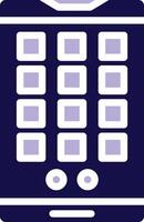 Mobile Application Two Color Glyph Icon vector