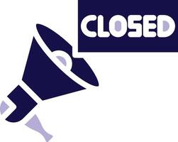 Closed Two Color Glyph Icon vector