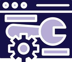 Web Optimization Two Color Glyph Icon vector