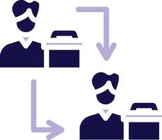 B2B Marketing Two Color Glyph Icon vector