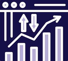 Traffic Data Two Color Glyph Icon vector
