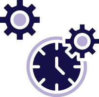 Time Management Two Color Glyph Icon vector