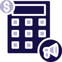 Calculator Two Color Glyph Icon vector