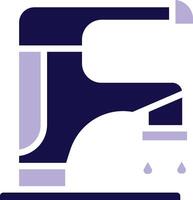 Faucet Two Color Glyph Icon vector
