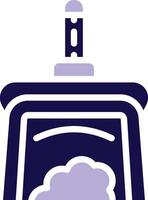 Dust Pan Two Color Glyph Icon vector