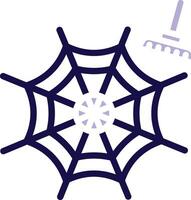 Spider Web Two Color Glyph Icon vector