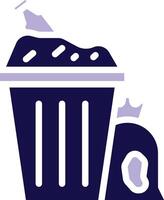 Garbage Two Color Glyph Icon vector