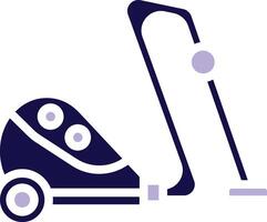 Vacuum Cleaner Two Color Glyph Icon vector