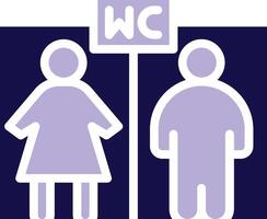 Wc Two Color Glyph Icon vector