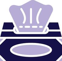 Tissue Box Two Color Glyph Icon vector