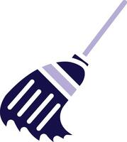 Broom Two Color Glyph Icon vector
