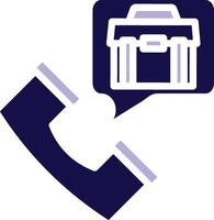 Calling Two Color Glyph Icon vector