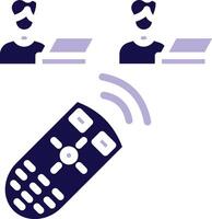 Remote Control Two Color Glyph Icon vector
