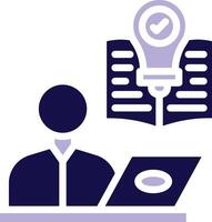 Knowledge Two Color Glyph Icon vector