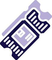 Ticketing Two Color Glyph Icon vector