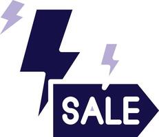Flash Sale Two Color Glyph Icon vector