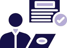Qualification Two Color Glyph Icon vector