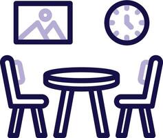 Dining Room Two Color Line Icon vector