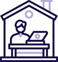 Home Office Two Color Line Icon vector