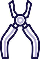 Wire Cutters Two Color Line Icon vector