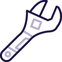 Adjustable Wrench Two Color Line Icon vector
