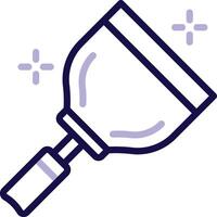 Putty Knife Two Color Line Icon vector