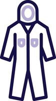 Coveralls Two Color Line Icon vector