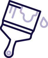 Paint Brush Two Color Line Icon vector