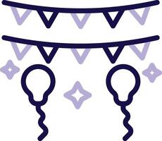 Decoration Two Color Line Icon vector