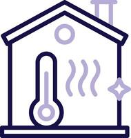 Heating Two Color Line Icon vector