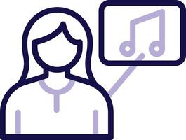 Teacher Two Color Line Icon vector