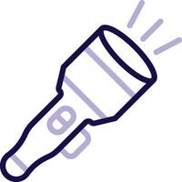 Flashlight Two Color Line Icon vector