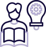 Self Learning Two Color Line Icon vector