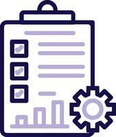 Project Management Two Color Line Icon vector
