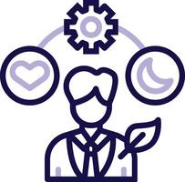 Sustainable Routine Two Color Line Icon vector
