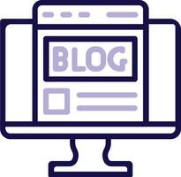 Blogging Two Color Line Icon vector