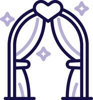 Wedding Arch Two Color Line Icon vector