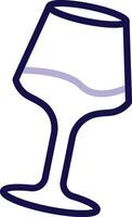Wine Glass Two Color Line Icon vector