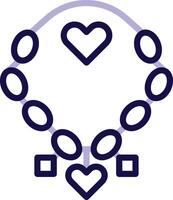 Necklace Two Color Line Icon vector